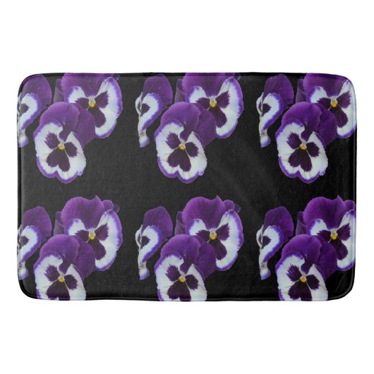 Lila Pansy Posy, Badematte (Vorderseite)