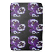 Lila Pansy Posy, Badematte (Vorderseite Vertikal)