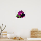 Lila Pansy Print Poster (Küche)