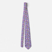 Lila Pansy Shabby Chic floral Mens Neck Tie Krawatte (Rückseite)