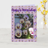 Lila Pansy Stiefmütterchen Blume Blumenkohl Foto K Karte (Gelbe Blume)