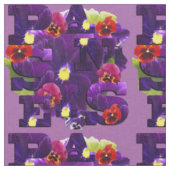 Lila Pansy Typografie, Stoff (Nahaufnahme)