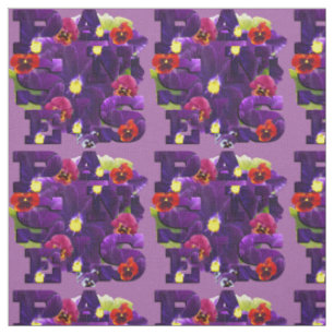Lila Pansy Typografie, Stoff