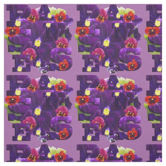 Lila Pansy Typografie, Stoff (Muster)