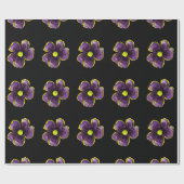 Lila Pansy-Verpackungs-Papier Geschenkpapier (Flach)