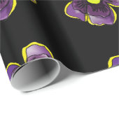 Lila Pansy-Verpackungs-Papier Geschenkpapier (Rolleneckpunkt)