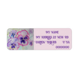 Lila Pansy Wasserfarbe Blume Blumenmuster