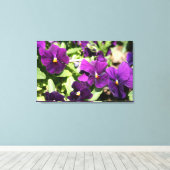 Lila Pansy Wrapped Art Leinwand (Insitu (Holzboden))
