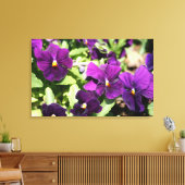 Lila Pansy Wrapped Art Leinwand (Insitu (Wohnzimmer))
