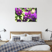 Lila Pansy Wrapped Art Leinwand (Insitu (Schlafzimmer))