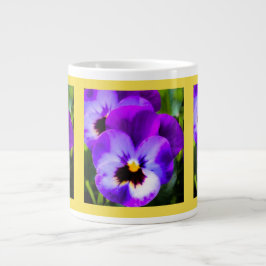 Lila Pansy Yellow Cup Jumbo-Tasse