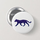 Lila Panther-Silhouette - Hintergrundfarbe auswähl Button (Vorne & Hinten)
