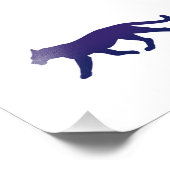 Lila Panther-Silhouette - Hintergrundfarbe auswähl Fotodruck (Ecke)