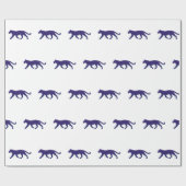 Lila Panther-Silhouette - Hintergrundfarbe auswähl Geschenkpapier (Flach)