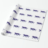 Lila Panther-Silhouette - Hintergrundfarbe auswähl Geschenkpapier (Ungerollt)