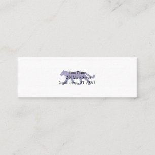 Lila Panther-Silhouette - Hintergrundfarbe auswähl Mini Visitenkarte