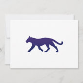 Lila Panther-Silhouette - Wählen Sie Hintergrund c Einladung (Rückseite)
