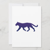 Lila Panther-Silhouette - Wählen Sie Hintergrund c Einladung (Rückseite)