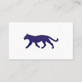 Lila Panther-Silhouette - Wählen Sie Hintergrund c Visitenkarte (Rückseite)