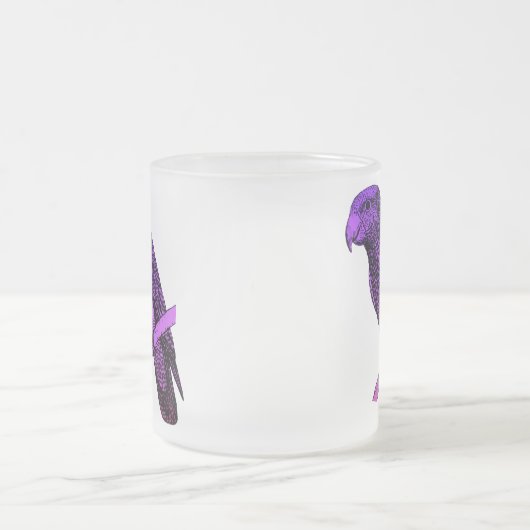 Lila Papagei Mattglastasse (Mittel)