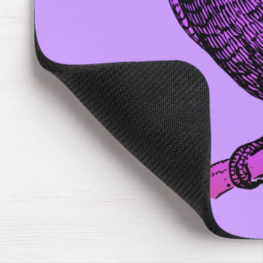 Lila Papagei Mousepad (Ecke)