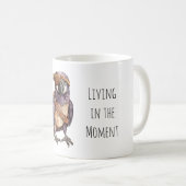 Lila Papageien Augenklappe Kaffeetasse (VorderseiteRechts)