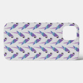 Lila Papageien Case-Mate iPhone Hülle (Rückseite (Horizontal))