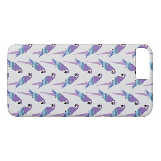 Lila Papageien Case-Mate iPhone Hülle (Rückseite (Horizontal))