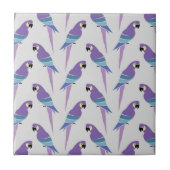 Lila Papageien Fliese (Vorderseite)