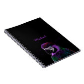 Lila Papageien-Fraktal Digital Notizblock (Rechte Seite)