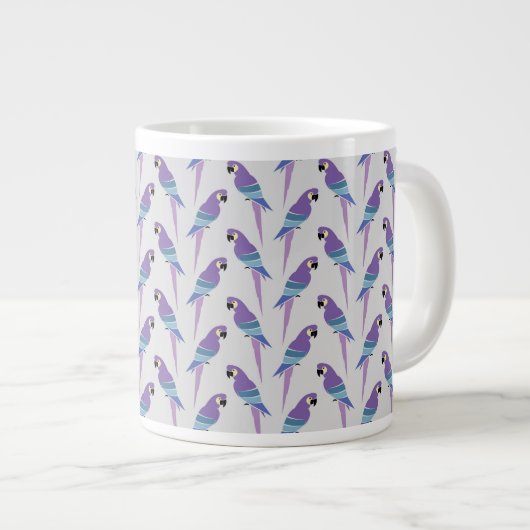 Lila Papageien Jumbo-Tasse (Vorderseite Rechts)