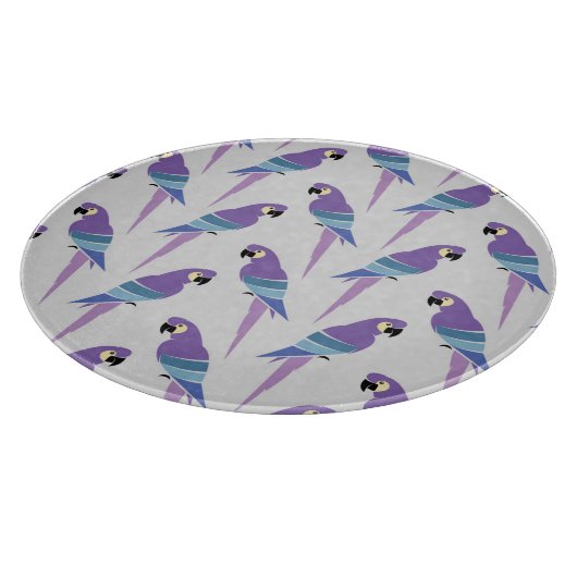Lila Papageien Schneidebrett (Ecke)