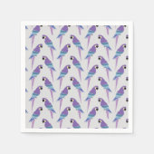 Lila Papageien Serviette (Vorderseite)