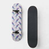 Lila Papageien Skateboard (Vorderseite)