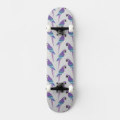 Lila Papageien Skateboard (Vorderseite)