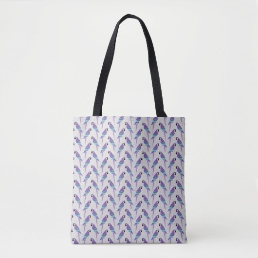 Lila Papageien Tasche (Vorderseite)