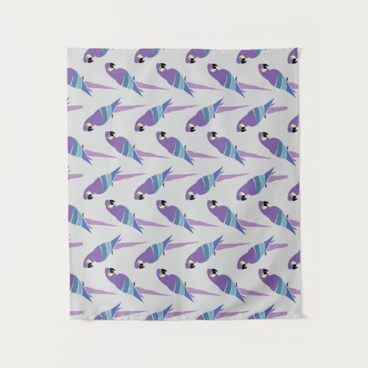 Lila Papageien Wandteppich (Vorderseite)