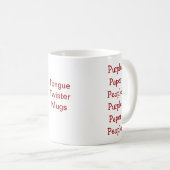 Lila Paper People Tongue Twister Tasse (VorderseiteRechts)