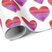 Lila Papier zum Umhüllen von roten Wasserfarben Geschenkpapier (Rolleneckpunkt)