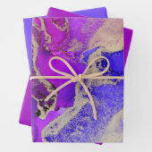 Lila Papierblätter, rosa Geschenkpapier Set (Beispiel)