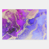 Lila Papierblätter, rosa Geschenkpapier Set (Vorderseite)