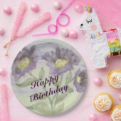 Lila Papierführung Geburtstagsfeier Teller (Party)