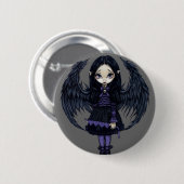 "Lila Papierherz-" Knopf Button (Vorne & Hinten)