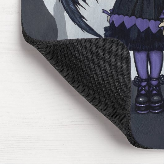 "Lila Papierherzen" Mousepad (Ecke)