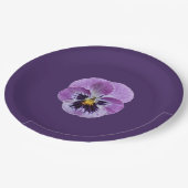 Lila Papierplatte aus Party Pappteller (Schrägansicht)