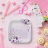 Lila Papierplatte für Wasserfarben Pappteller (Party)