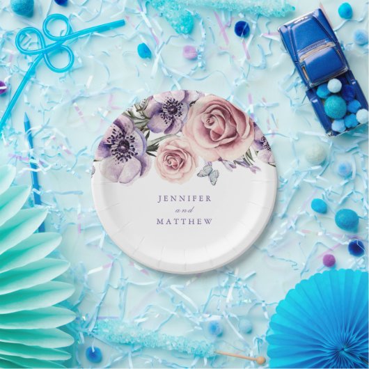 Lila Papierplatte Pappteller (Party)