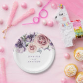 Lila Papierplatte Pappteller (Party)