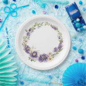 Lila Papierplatte Pappteller (Party)