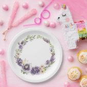 Lila Papierplatte Pappteller (Party)
